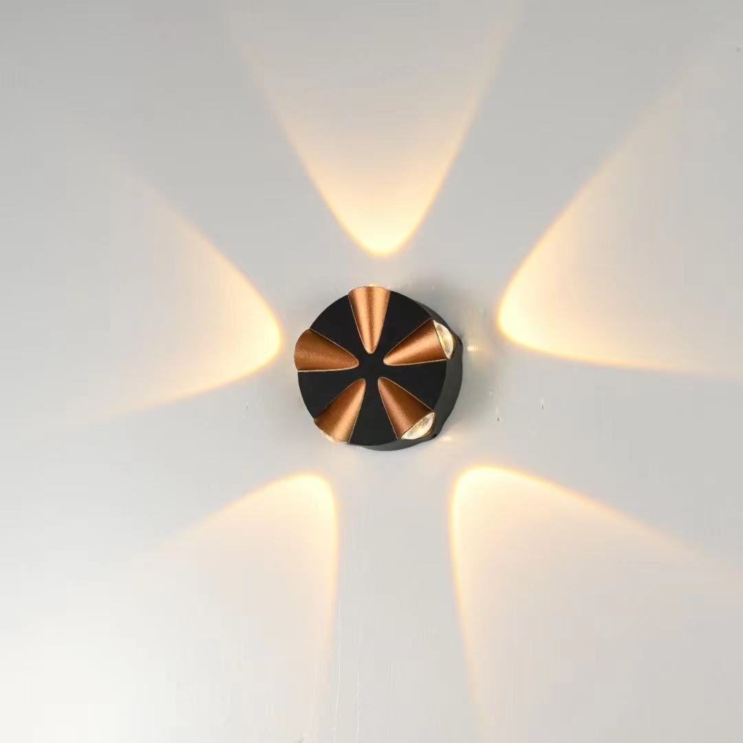 Lámpara de pared de jardín impermeable IP65 LED Lámpara de pared interior y exterior decorativa