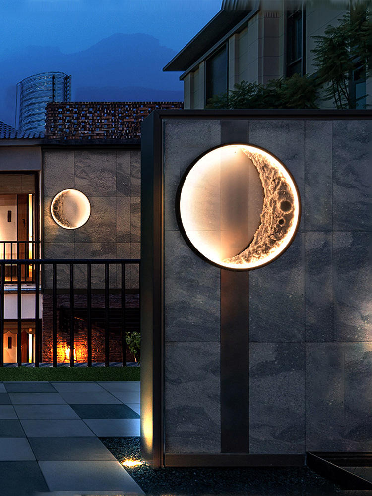 Luz de pared moderna para el hogar interior sala de estar dormitorio pasillo Hotel arte Mural iluminación universo Led Luna lámpara de pared montada en la pared