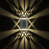 Luz de pared Jardín solar Decoración exterior Jardín Iluminación impermeable hacia arriba y hacia abajo Decoración al aire libre Luz de arandela de pared de inducción