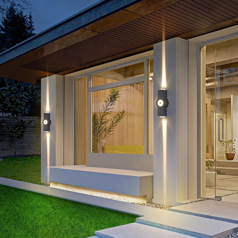 LED 6 W/12 W exterior impermeable IP65 luz de pared porche jardín lámpara de pared interior dormitorio sala de estar decoración lámpara de iluminación