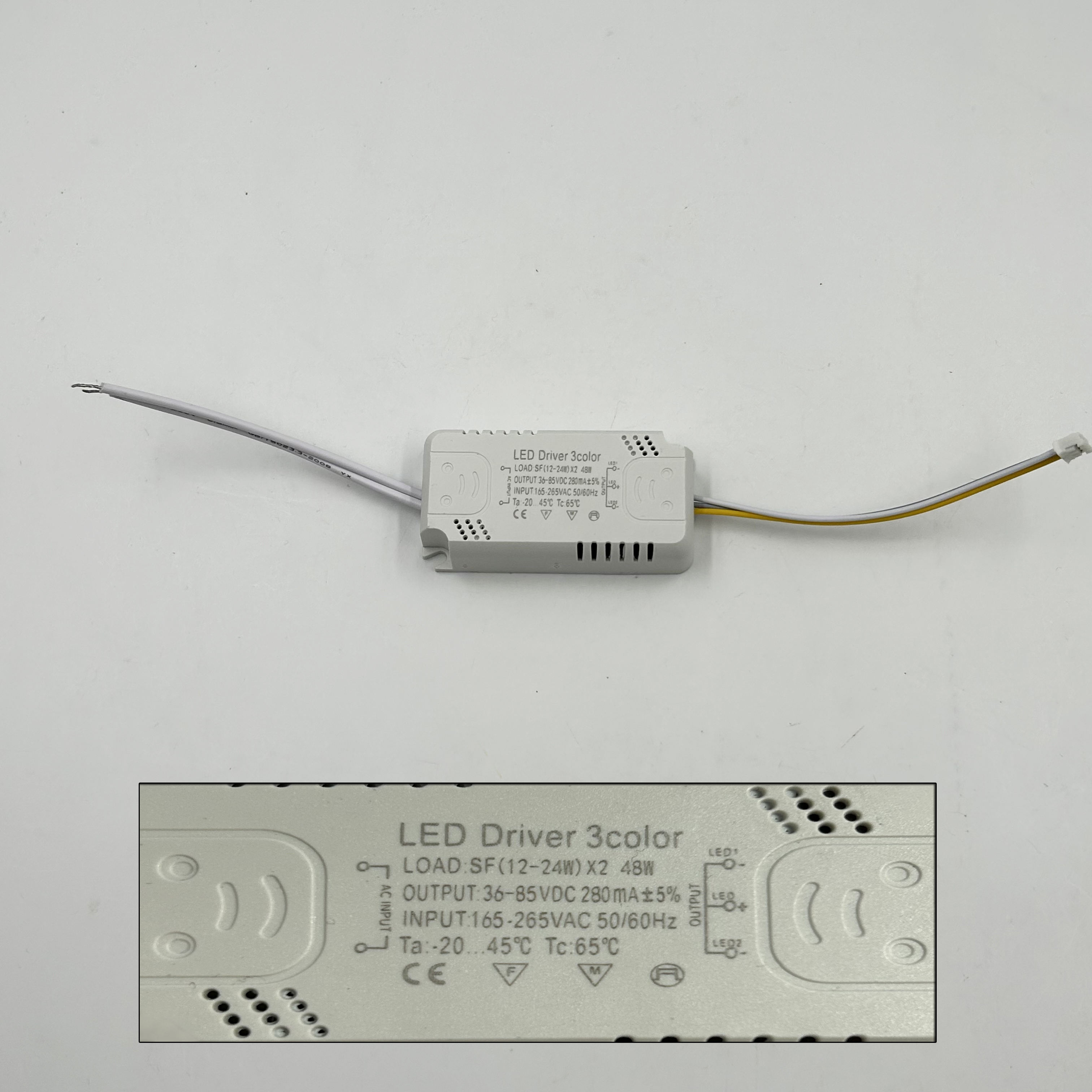 Transformadores de iluminación de controlador LED de 100W, 140W, 160W, controlador de temperatura de tres colores, fuente de alimentación de Chip LED COB no Warterpoof