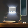 Lámpara de pared LED de 6W en forma de arco para exteriores, resistente al agua, hacia arriba y hacia abajo, aplique de pared moderno de aluminio, iluminación de pared