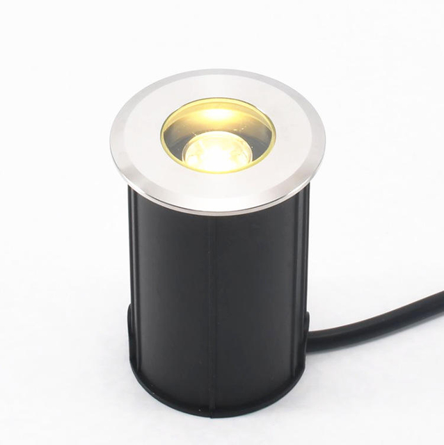Luces subacuáticas de 1w, escalones cuadrados, iluminación de piscina, luces enterradas, estrella impermeable al aire libre enterrada, ingeniería de acero inoxidable 304