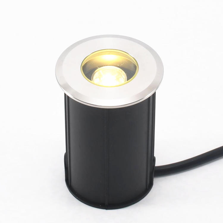 Luces subacuáticas de 1w, escalones cuadrados, iluminación de piscina, luces enterradas, estrella impermeable al aire libre enterrada, ingeniería de acero inoxidable 304