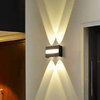 Lámpara de pared Led para porche, exterior, interior, luz de pared hacia arriba y abajo para el hogar, escalera, dormitorio, lámpara para puerta de noche, iluminación para pasillo, luz de marca