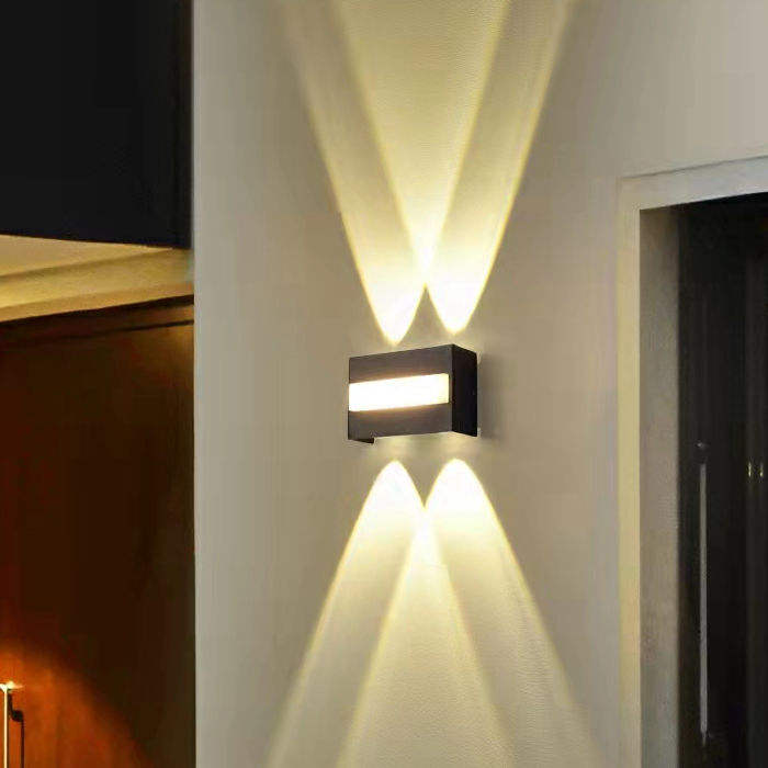 Lámpara de pared Led para porche, exterior, interior, luz de pared hacia arriba y abajo para el hogar, escalera, dormitorio, lámpara para puerta de noche, iluminación para pasillo, luz de marca