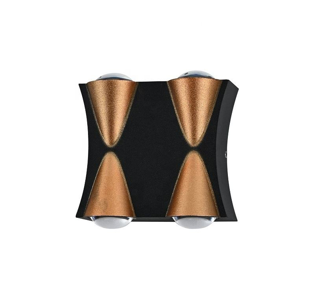 Lámpara de pared LED resistente al agua de 4/6W, luz de pared de aluminio para interiores y exteriores, luz LED para porche de jardín montada en superficie, accesorios de decoración