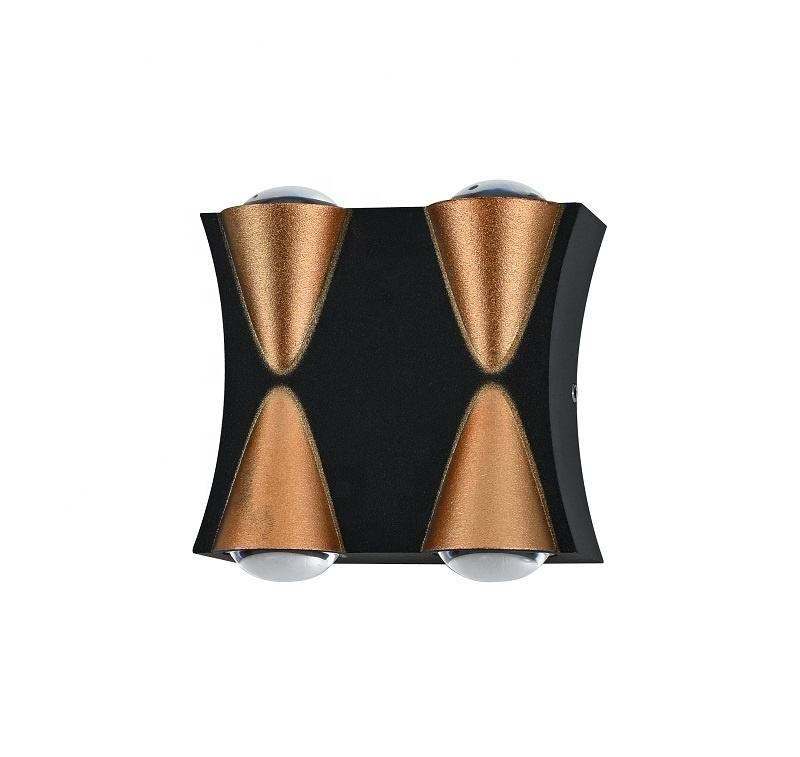 Lámpara de pared LED resistente al agua de 4/6W, luz de pared de aluminio para interiores y exteriores, luz LED para porche de jardín montada en superficie, accesorios de decoración