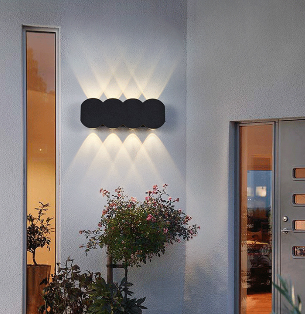 Exterior IP65 moderno impermeable pared luz jardín balcón decoración exterior iluminación patio calle luminarias