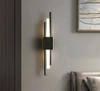Lámpara de pared de tira larga de 6W, lámpara de pared de fondo de sala de estar, estudio, dormitorio, lámpara de noche, luz nórdica moderna simple, rejilla creativa de lujo