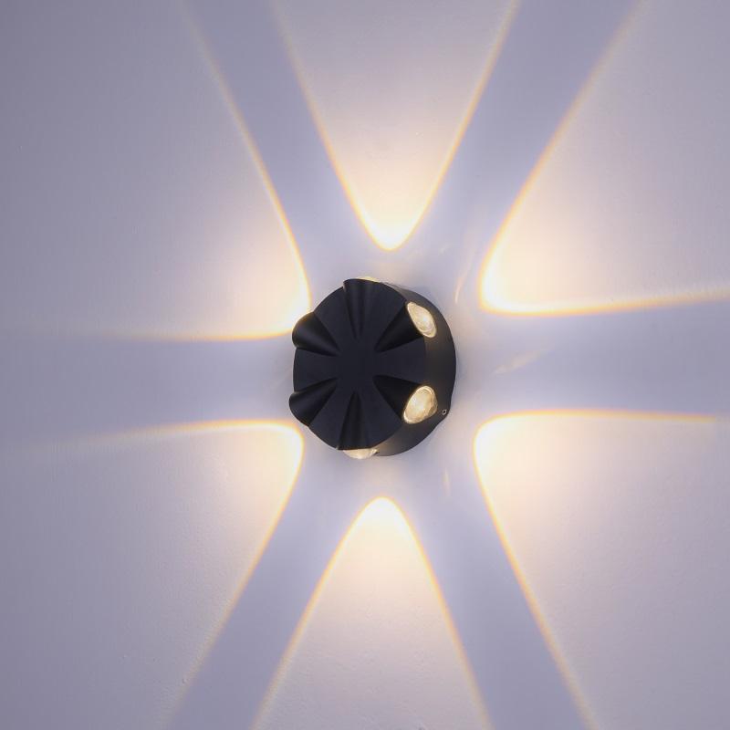 Lámpara de pared LED, iluminación redonda, luz de decoración para interiores y exteriores montada en la pared para Loft, baño, sala de estar, iluminación del hogar KTV