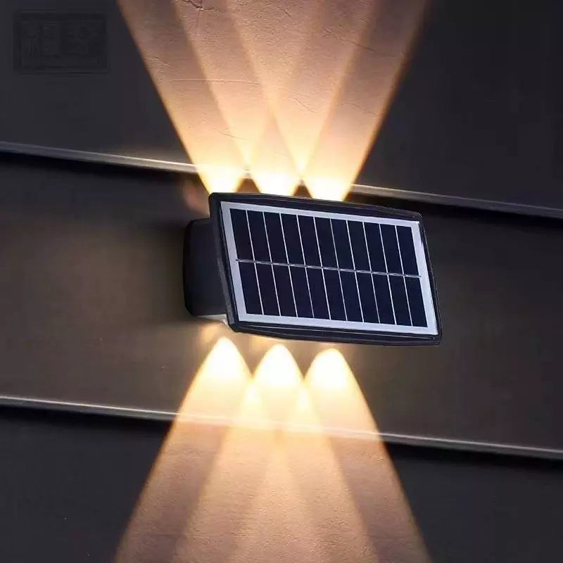 4W 6W Solar Led Light Outdoor Impermeable Solar Hight Lights Aplique de pared Lámpara de pared inteligente Lámpara de pared solar para exteriores
