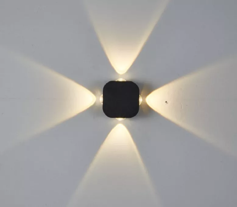 Lámpara de pared LED impermeable para exteriores IP65 4W Aplique de pared de aluminio Lámpara de pared LED para jardín