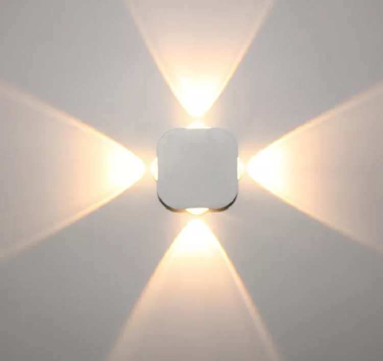Lámpara de pared LED impermeable para exteriores IP65 4W Aplique de pared de aluminio Lámpara de pared LED para jardín