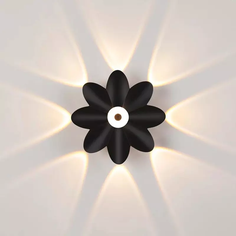 Luz LED de pared para exteriores, decoración hacia arriba y abajo, foco de Lotus Villa, pasillo, balcón, pasillo, luz de pared de fondo