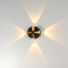 Cubo IP65 Iluminación LED para exteriores montada en superficie ajustable, Lámpara de pared LED impermeable para exteriores Lámpara de pared negra y dorada