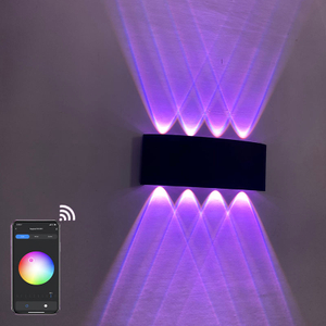  8W controlado por Alexa/google home luz de pared exterior APP Control remoto compatible con Bluetooth utilizado para lámpara de pared de Bar luz de fiesta