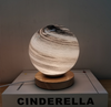 Lámpara de cristal de planeta Luna, lámpara de planeta, decoración de dormitorio, luz de noche, regalo de cumpleaños creativo, lámpara de escritorio recargable, luz de mesa