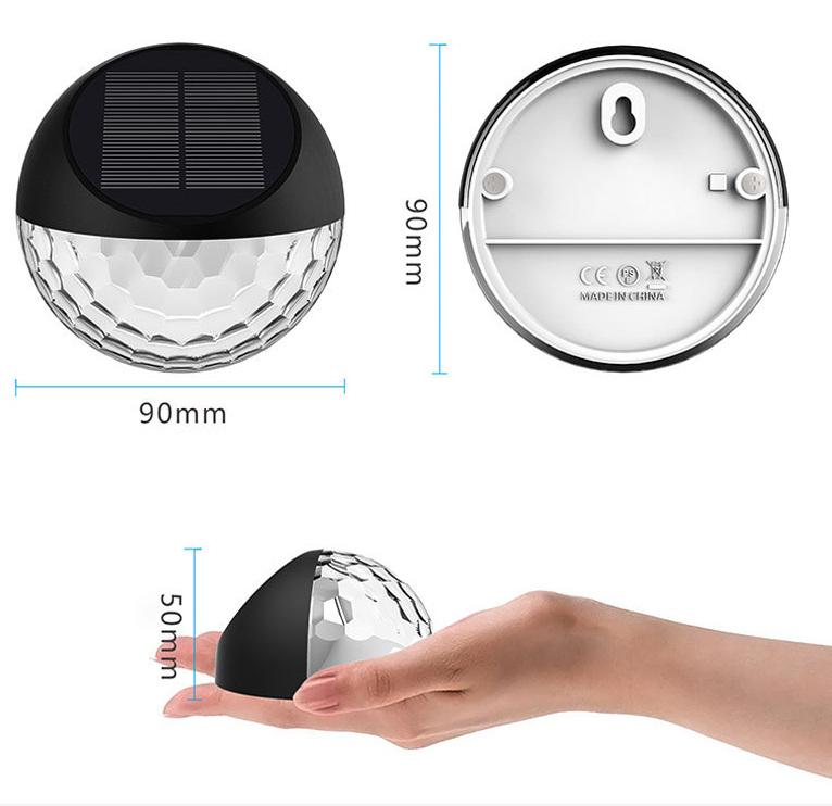 Luces LED para exteriores, Sensor de Control de luz, decoración de jardín, valla Solar, lámpara de pared, semicírculo, lámparas de calle impermeables de energía