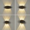 Nueva fábrica al por mayor IP65 aluminio impermeable al aire libre arriba y abajo luces de pared de luz de pared para el hogar 