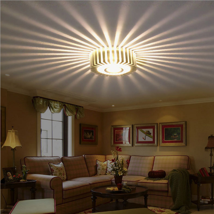 2023 lámpara de pared de girasol luz de pared interior sala de estar dormitorio luz de pared decorativa pequeña lámpara de noche hecha en China