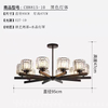 Candelabros modernos de 70W, candelabro de cristal, luces de techo para dormitorio, luz colgante Led negra, diseño nórdico, lámpara luminosa moderna de aluminio, iluminación para sala de estar, lámpara de techo para sala de embalaje