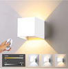 Luces de pared Led cuadradas Pasillo exterior Pasillo Lámpara regulable multicolor hacia arriba con sensor de movimiento para pared KTV Bar Dormitorio