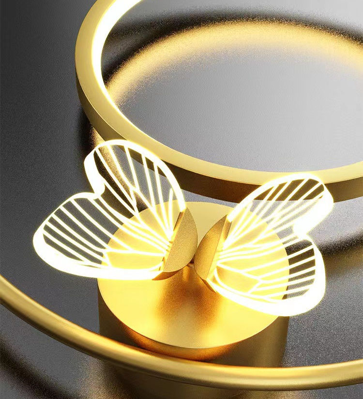 12W Mariposa LED Colgante Luces de pared Lámpara de noche Montaje en pared Iluminación interior nórdica Lámpara de noche Lámparas colgantes Decoración moderna de la sala de estar