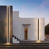 Lámpara de pared impermeable LED de aluminio moderno para jardín Rectangular
