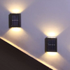 Luz de pared de carga solar Impermeable al aire libre IP65 Luz de pared de escalera arriba y abajo Luz de noche LED solar