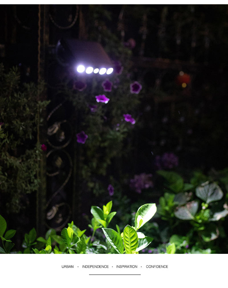 Nueva llegada Exterior IP65 Sensor de movimiento al aire libre Lámpara de luz de pared solar Exterior / Linterna solar Luces solares al aire libre