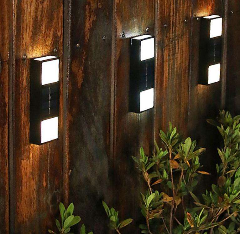 Lámpara de pared Solar de 6LED IP65, luz de patio impermeable para exteriores, jardín, villa, lámpara de lavado de pared para exteriores, lámpara de pared