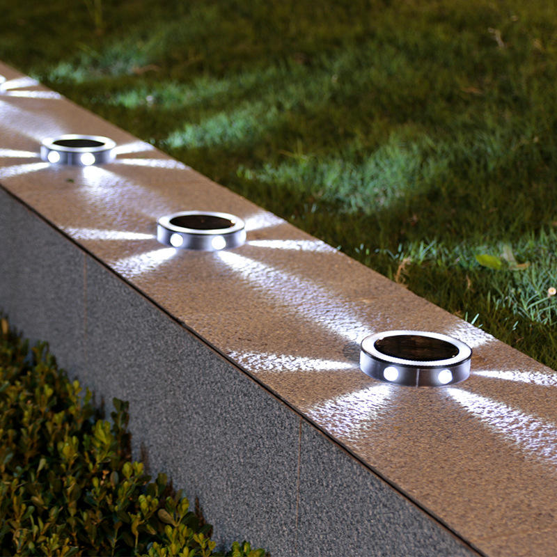 Luz LED de disco de energía Solar para jardín al aire libre, luz Solar subterránea, foco de luz para cubierta, lámpara Led Solar enterrada, decoración de jardín