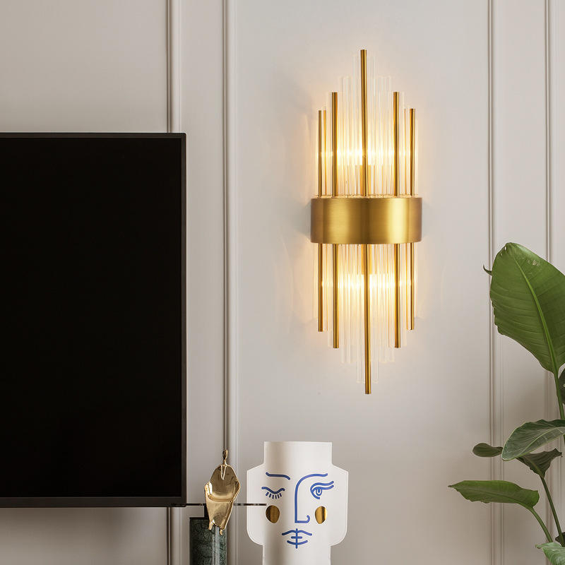 La luz de pared lineal LED de iluminación interior para el hogar moderna es aplicable a las luces de lujo de la lámpara de pared del dormitorio y la sala de estar para el hogar