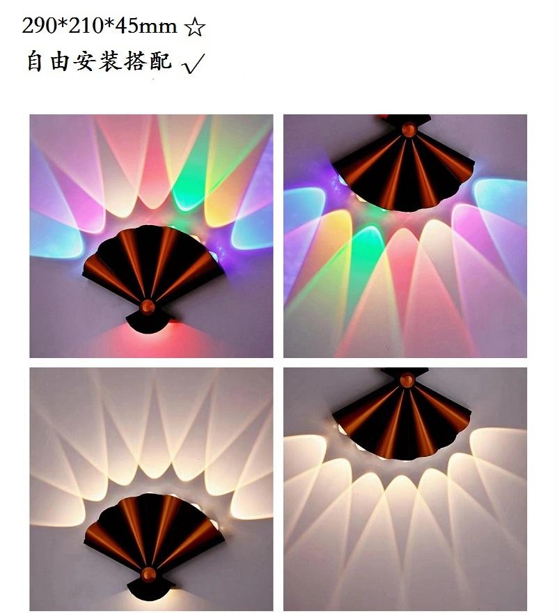 Nuevo estilo, lámpara de pared con personalidad nórdica de oro negro de 8W, lámpara Led Simple de fondo para sala de estar, lámpara de pared redonda, minimalista para Hotel