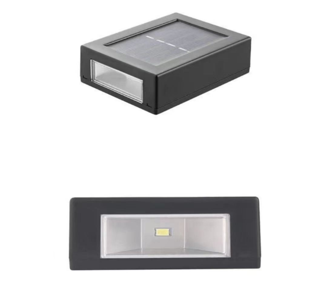 Luz solar de pared, lámpara inteligente para exteriores, resistente al agua, para jardín, arriba y abajo, luz de pared para escaleras, candelabro solar, luz nocturna, arandela de pared Solar
