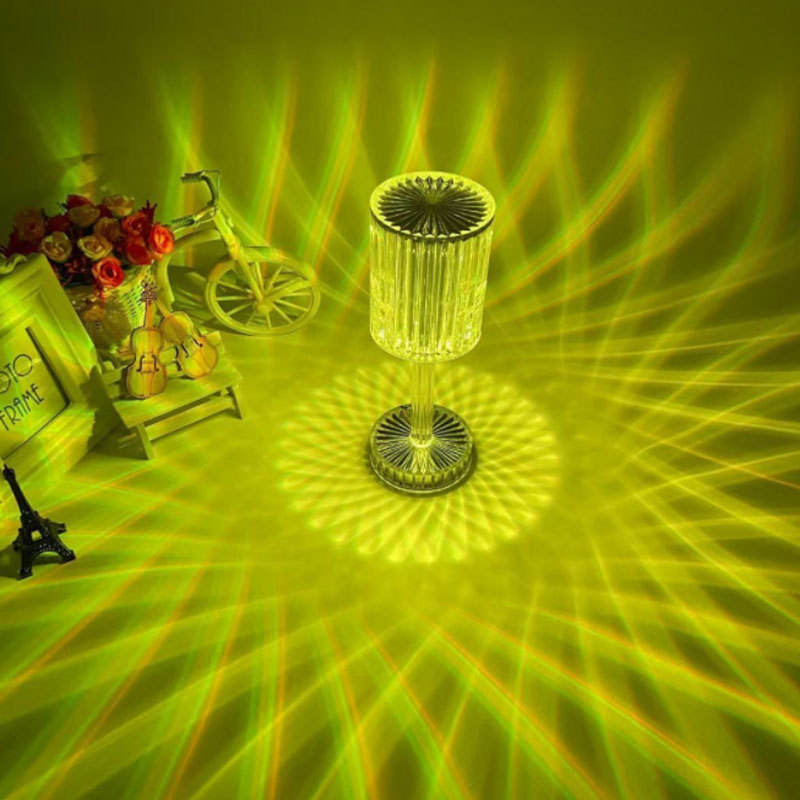Lámpara de mesa de acrílico 3D creativa, regalo de vacaciones, lámpara de mesa de acrílico, luz de Camping, lámpara de mesa que cambia de Color