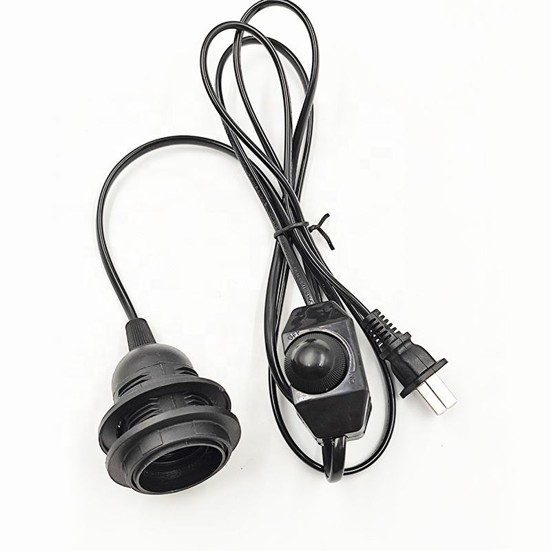 Interruptor de atenuación de 110V, 220V, 301, interruptor regulable E26 E27, enchufe de cable eléctrico, interruptor y cable de 0,75mm, 0,5mm, 0,35mm, portalámparas E26