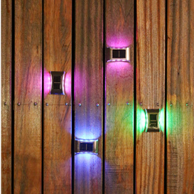 Nueva lámpara solar 6LED IP65 Lámpara impermeable al aire libre Lámpara de pared del patio para la decoración de la villa del jardín