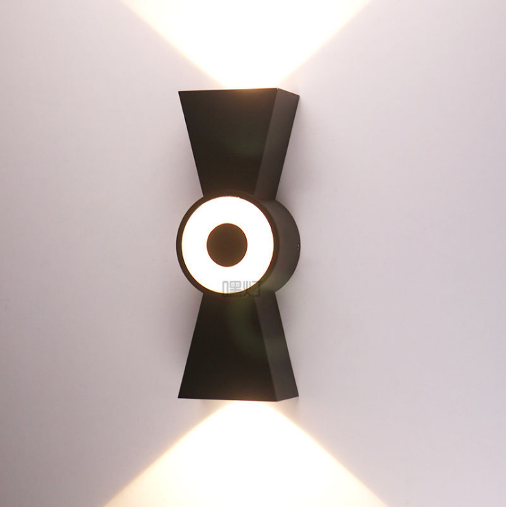 6W Led impermeable al aire libre arriba y abajo iluminación jardín forma de cuerno IP65 lámpara de pared de loft al aire libre led aplique de pared moderno
