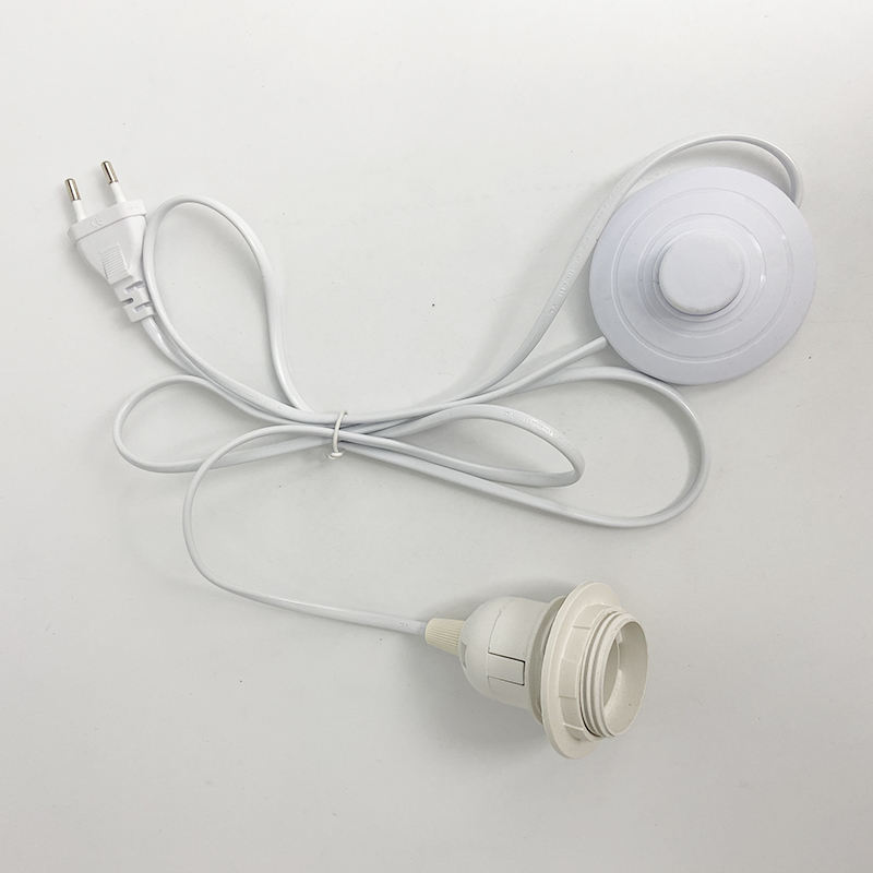Enchufe europeo e27 cable de alimentación portalámparas con enchufe europeo interruptor de encendido/apagado VDE OEM 2.5A 250V mejor precio calidad