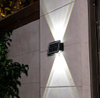 4LEDSolar luz de pared al aire libre impermeable LED luces de pared para patio calle paisaje jardín decoración lámpara Solar pared exterior