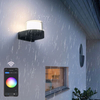 Lámparas LED de pared inteligentes 10W exterior Tuya Wifi cubo RGB aplicación regulable Sconce impermeable jardín Alexa Google Home acrílico pared luz