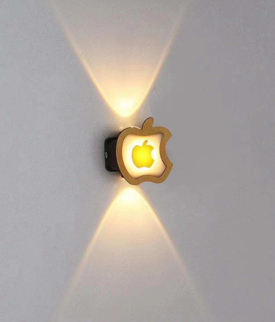Lámpara de pared en forma de manzana, aplique de pared led para exteriores, apliques de pared para exteriores, apliques de pared modernos para exteriores, apliques de pared modernos para exteriores