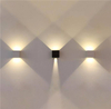 Lámpara de pared ajustable, luz de pared de aluminio para cabecera, cubo montado en superficie, luz LED para porche de jardín, resistente al agua