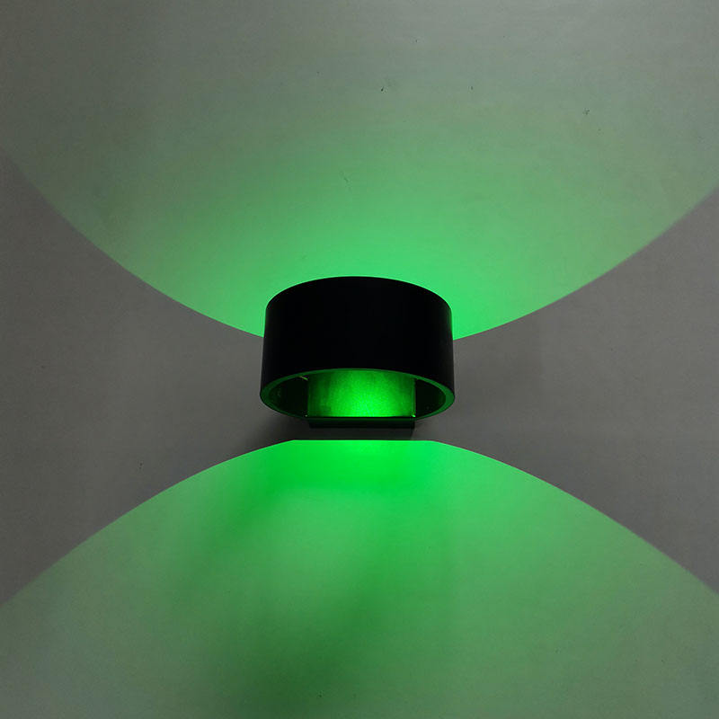 Moderno 3W 7W LED wandlamp RGB aluminio redondo LED arriba y abajo lámpara de pared luces de noche dormitorio