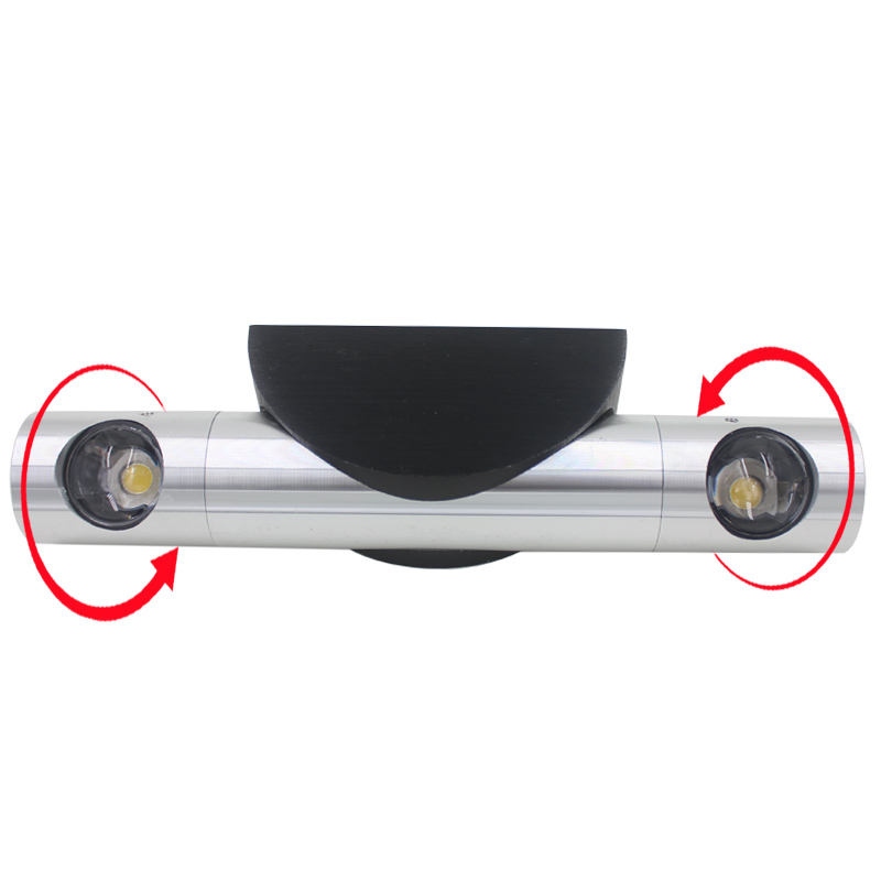2x3W AC85-265V 360 grados de rotación LED lámparas de pared lectura lámpara de pared espejo iluminación escalera luz moderna aplique de pared