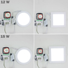 Ultra Thin Led Panel Downlight real full watt 3W 4W 6W 9W 12W 15W 18W 24W Luz empotrada de techo LED redonda / cuadrada