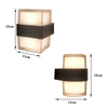 10 * 2W Accesorios de iluminación Montado en la pared 2.4G Luz de pared LED Temperatura de tres colores con control remoto Lámpara de pared impermeable de acrílico