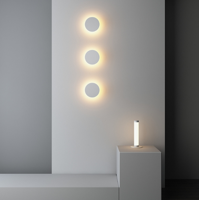 Lámpara de pared Led de forma redonda con luz Led moderna y lámparas de noche de luz nocturna para interiores de alta calidad
